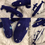 Commission - Adult And Juvenile Basilosaurus plush by Jack-O-AllTrades