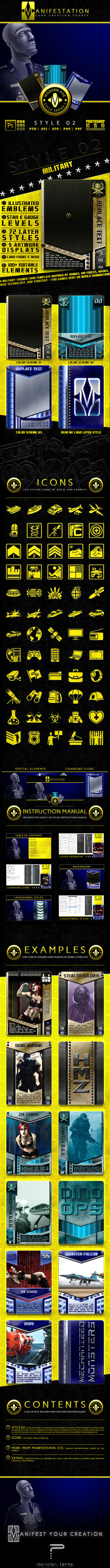 Modern Age: Military Themed Card Templates by CauseThought