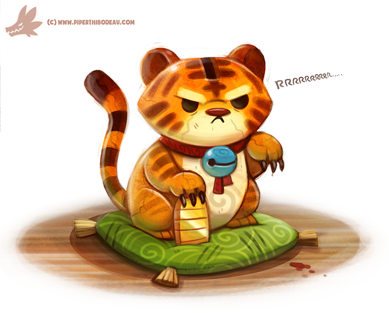 Daily Paint #1089. Lucky Tiger by Cryptid-Creations
