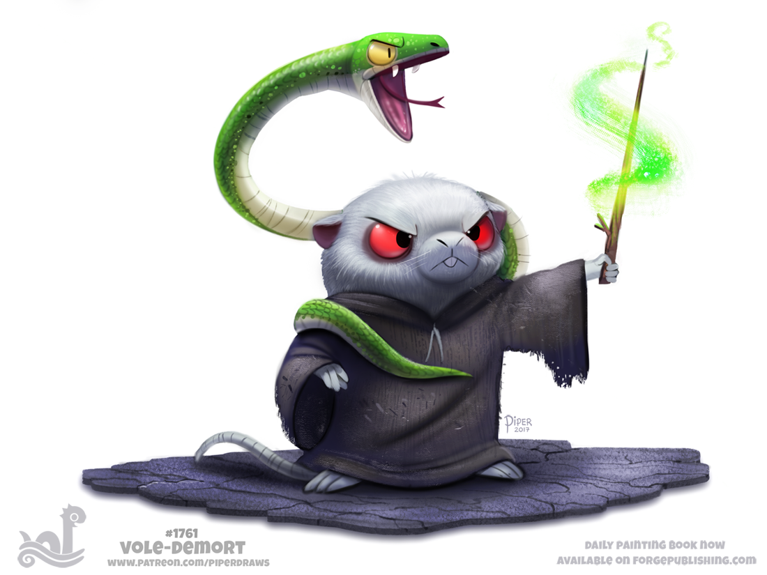 Daily Paint 1761# Vole-demort by Cryptid-Creations