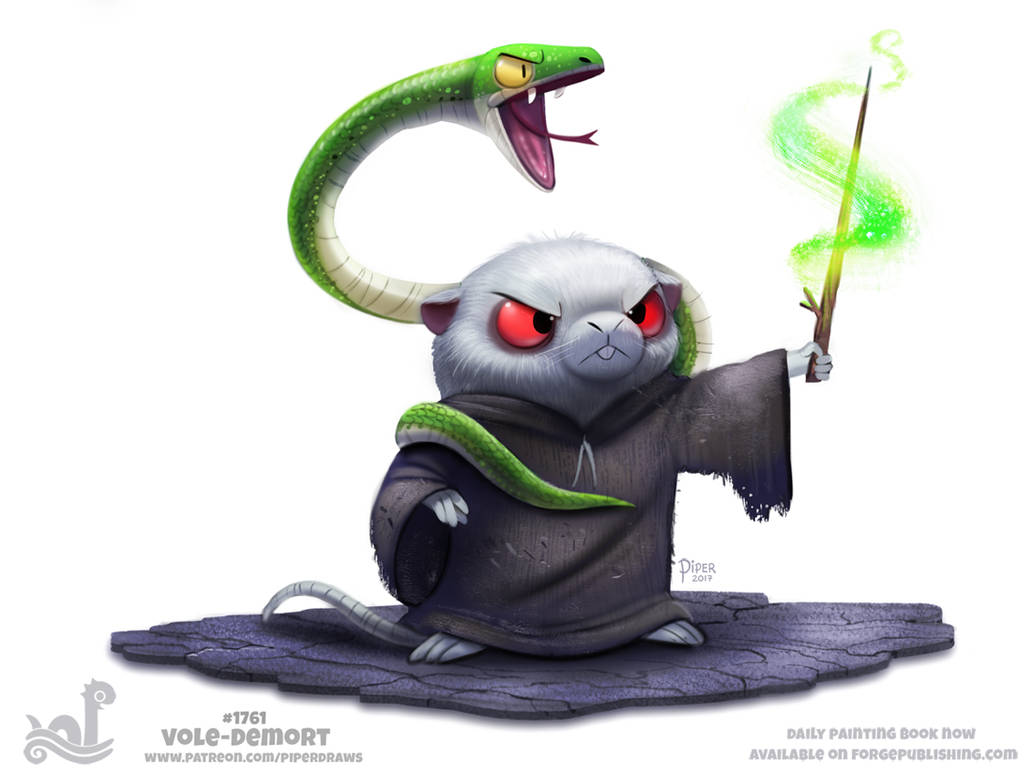 Daily Paint 1761# Vole-demort by Cryptid-Creations