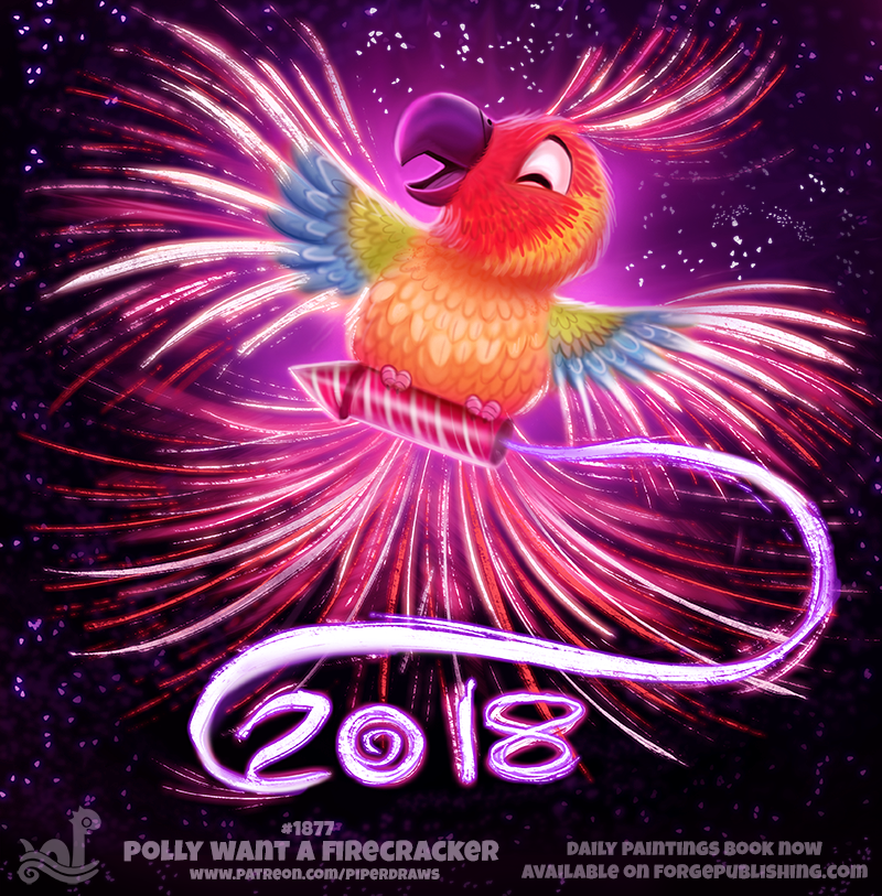 Daily Paint 1867# Polly want a Firecracker by Cryptid-Creations