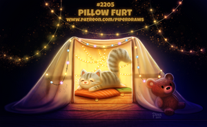 Daily Paint 2205. Pillow Furt by Cryptid-Creations