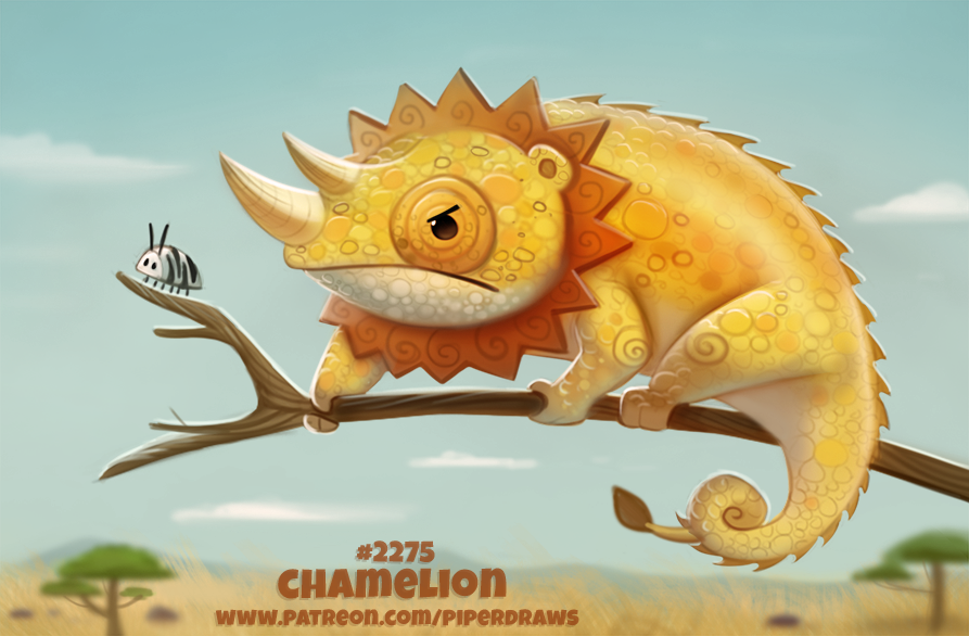 Daily Paint 2275. Chamelion by Cryptid-Creations