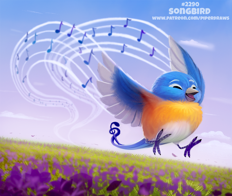 Daily Paint 2290. Songbird by Cryptid-Creations