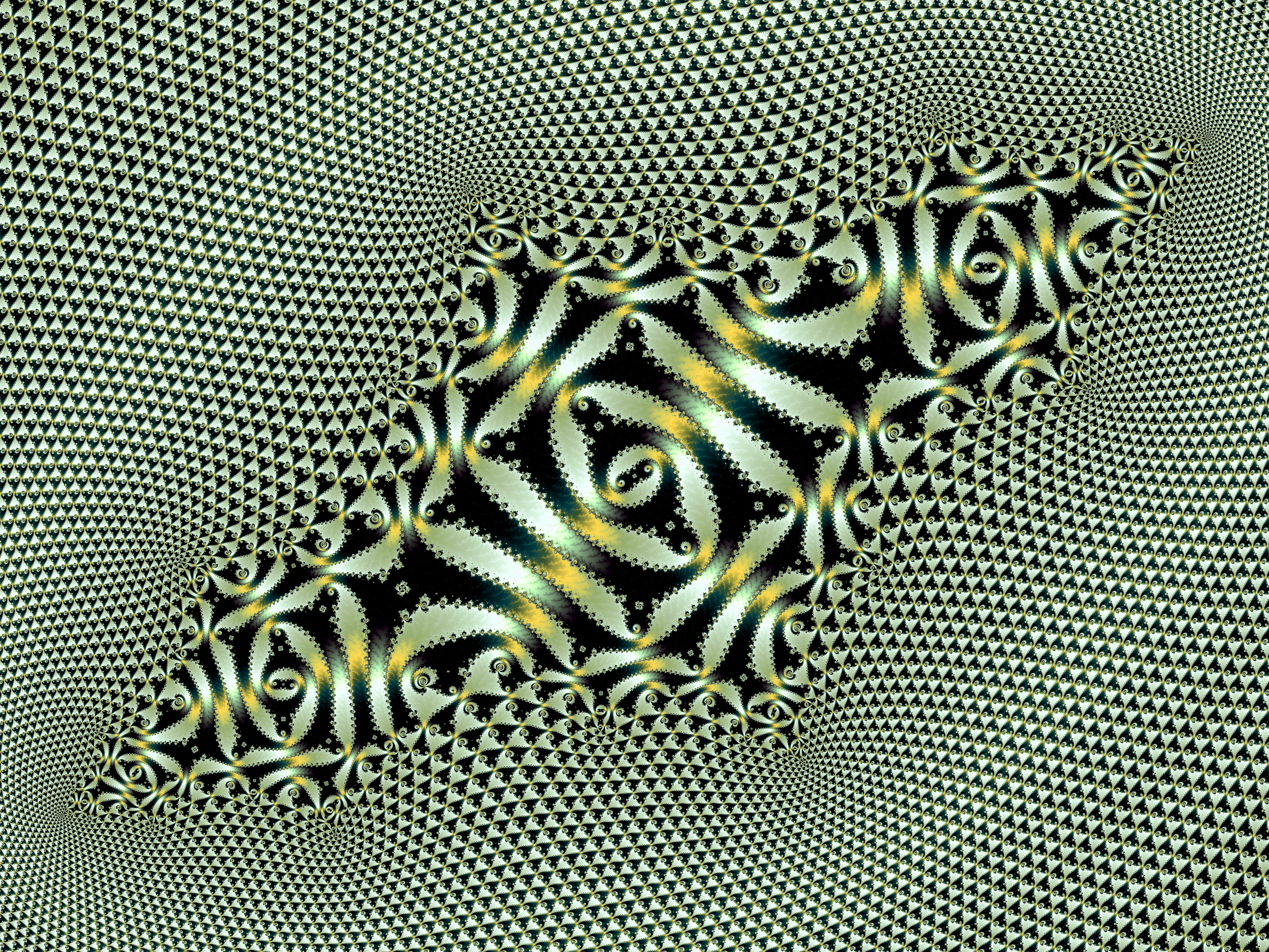 Triangle tiling with layered julia morphing by DinkydauSet