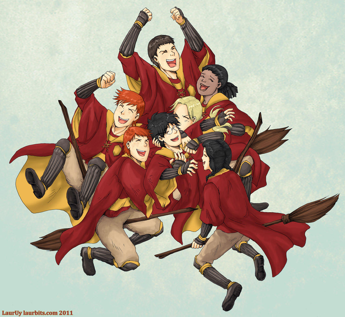Gryffindor Quidditch Victory by laurbits