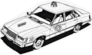 ford ltd crown victoria police coloring sheet