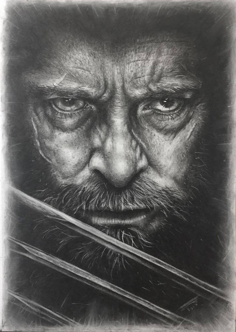 Hugh Jackman as Logan in Charcoal 2 by JonARTon