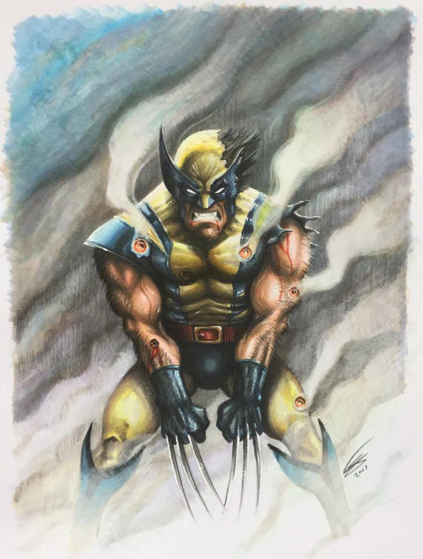 Wolverine drawn in Copic Markers by JonARTon