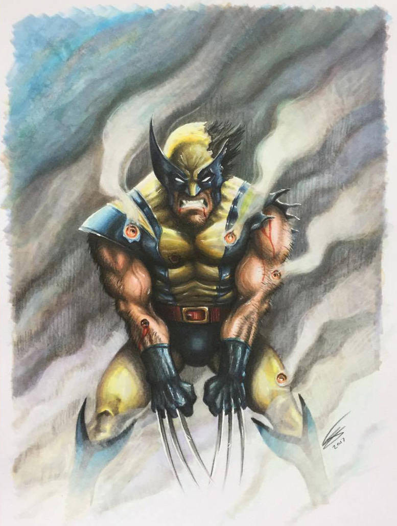Wolverine drawn in Copic Markers by JonARTon