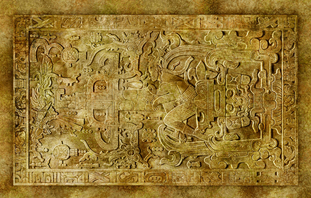Pakal's Tomb Stone by AlMaNeGrA