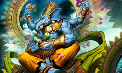 Ganesha Lord of Obstacles by GENZOMAN