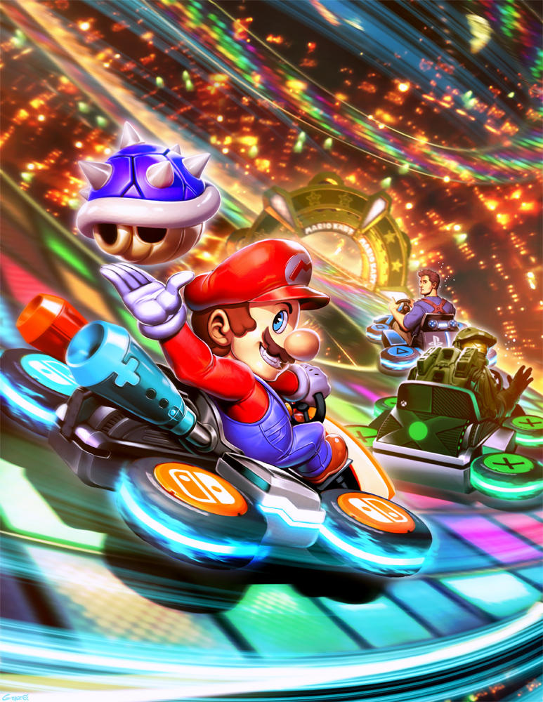 Mario Kart 8 VS Nathan Drake VS Master Chief by GENZOMAN
