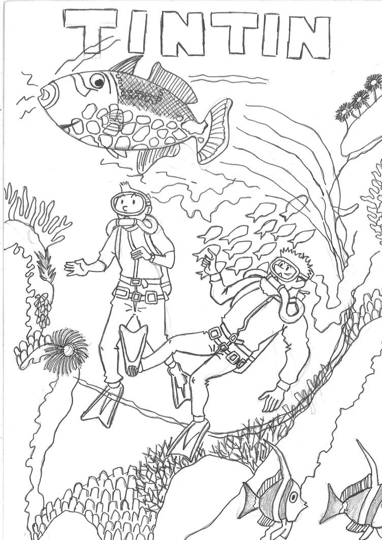 Tintin and Captain Haddock by lfcwonderwoman on DeviantArt