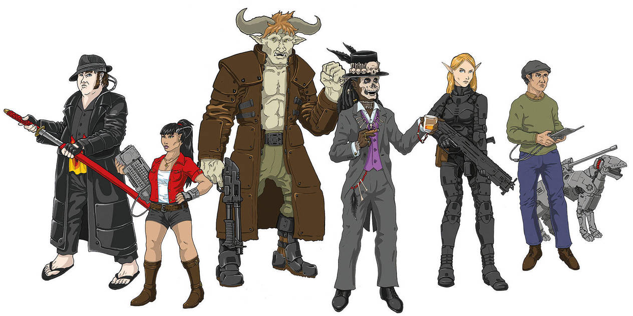 Shadowrun Crew Colored by Saevus