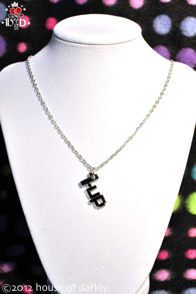 1UP one-up pixel necklace by brokensymphony