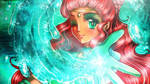 Colored Headshot Commission: Sailor Poseidon by galia-and-kitty