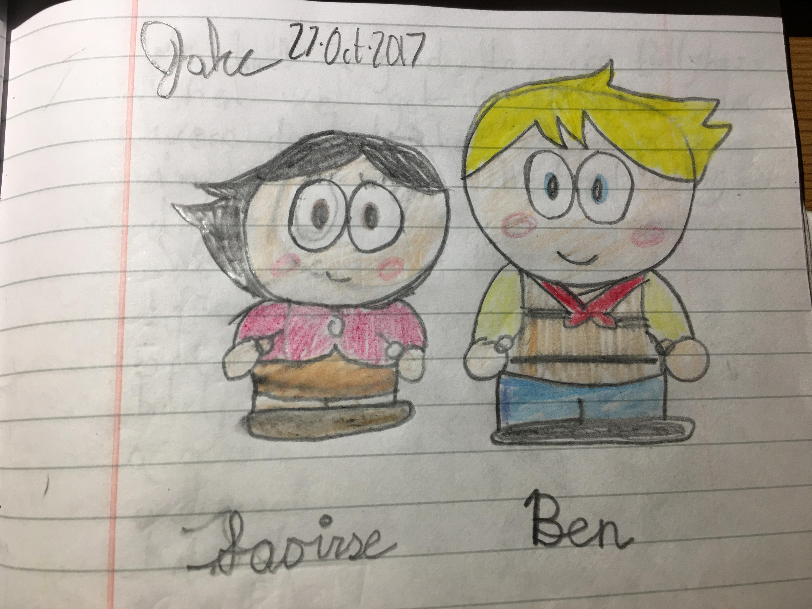 Ben and Saoirse in South Park form by jakelsm