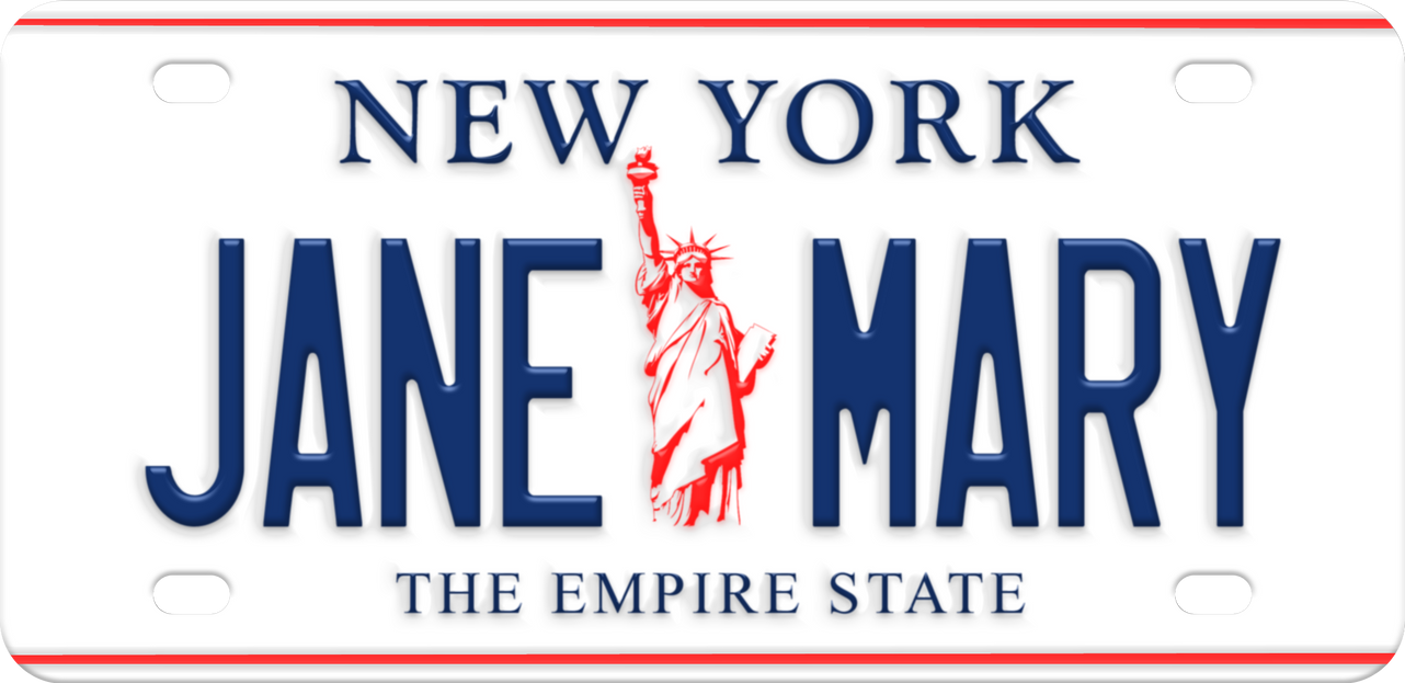 JaneXMary Custom New York License Plate by FearOfTheBlackWolf on DeviantArt