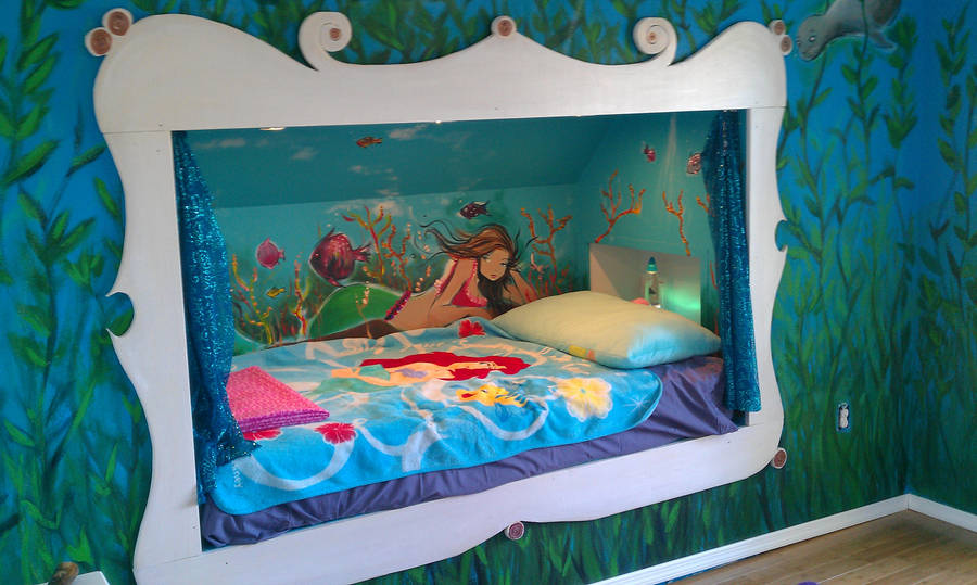 Mural art for a client- Mermaid and Sea Scape by Billy68