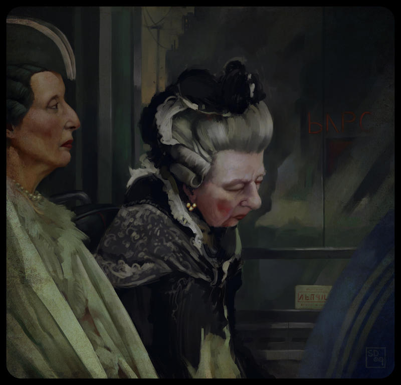 Old Lady Sleeping in the Bus by zaidoigres