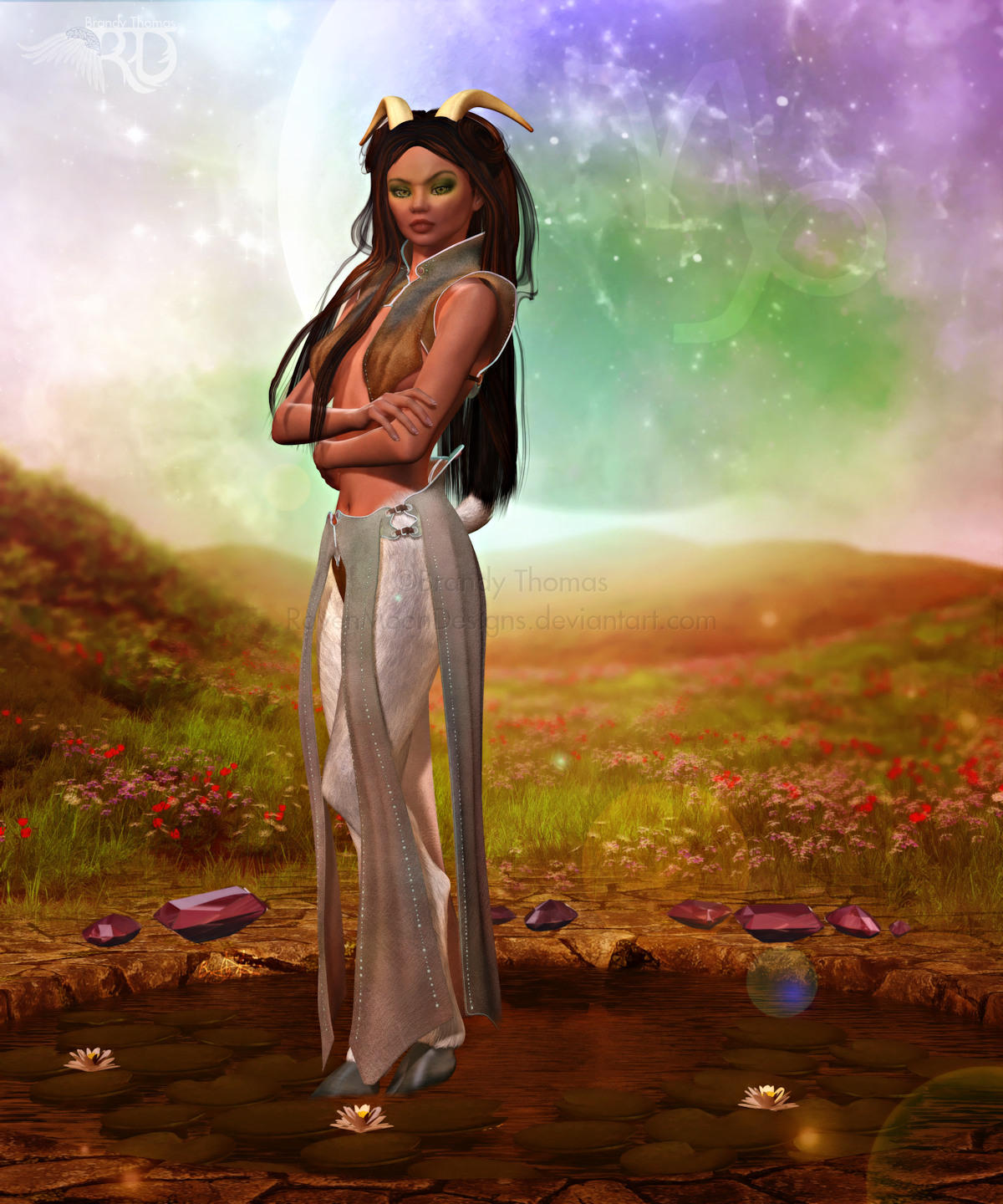 Zodiac Series: Capricorn ~ Goat by RavenMoonDesigns