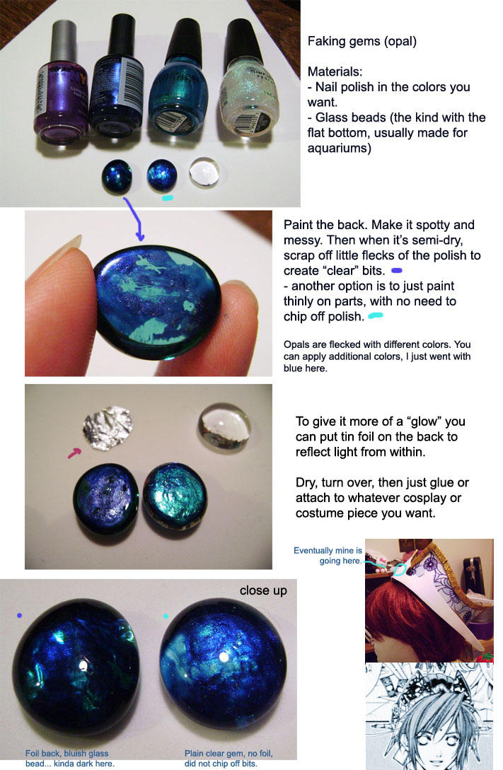 Cosplay tips - faking an Opal by rubyd