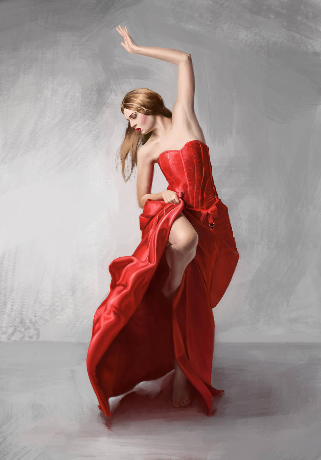 Dancing Woman in Red by Jessso