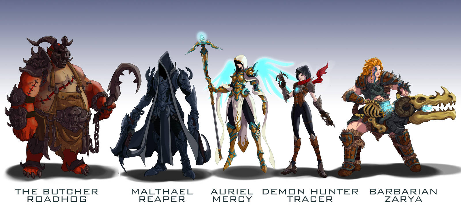 Overwatch Blizzard mashup skins 2 by wildcard24 on DeviantArt