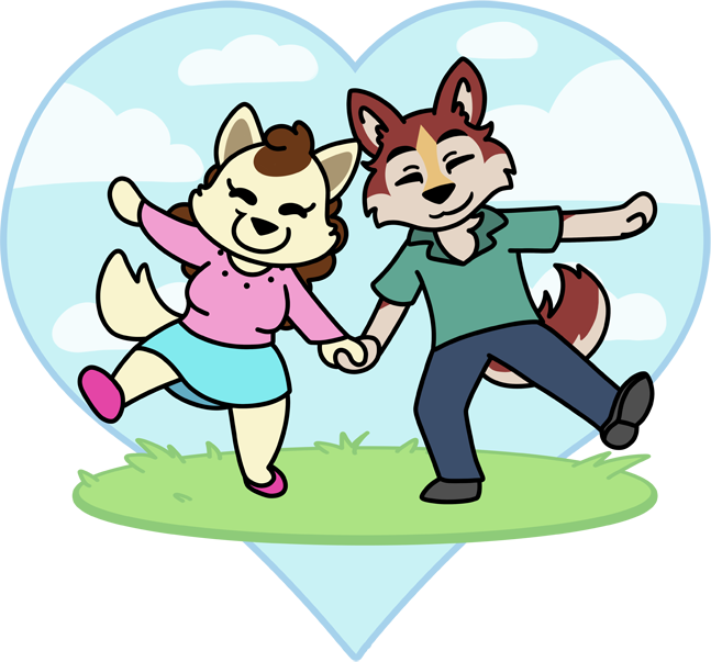 Aggretsuko-Style Poetess and Reggie by CrownePrince