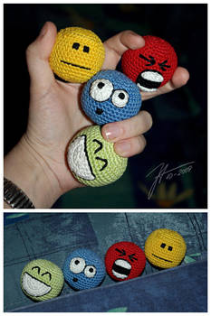 The Crocheted: Stressball Set by janey-in-a-bottle