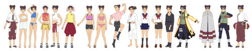 Tenten Outfit Color NARUTO SHIPPUUDEN by SunakiSabakuno