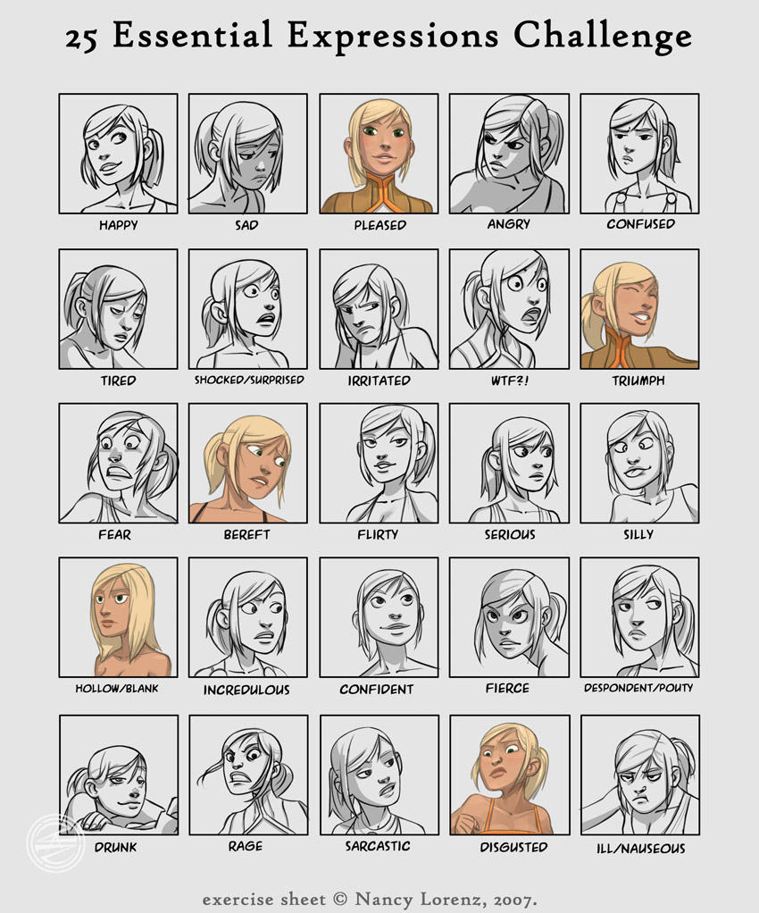 25 expressions - Sarah by zazB