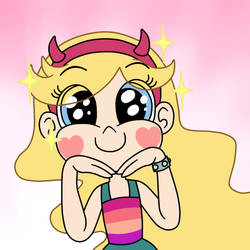 Star Butterfly made a cutie face by Deaf-Machbot