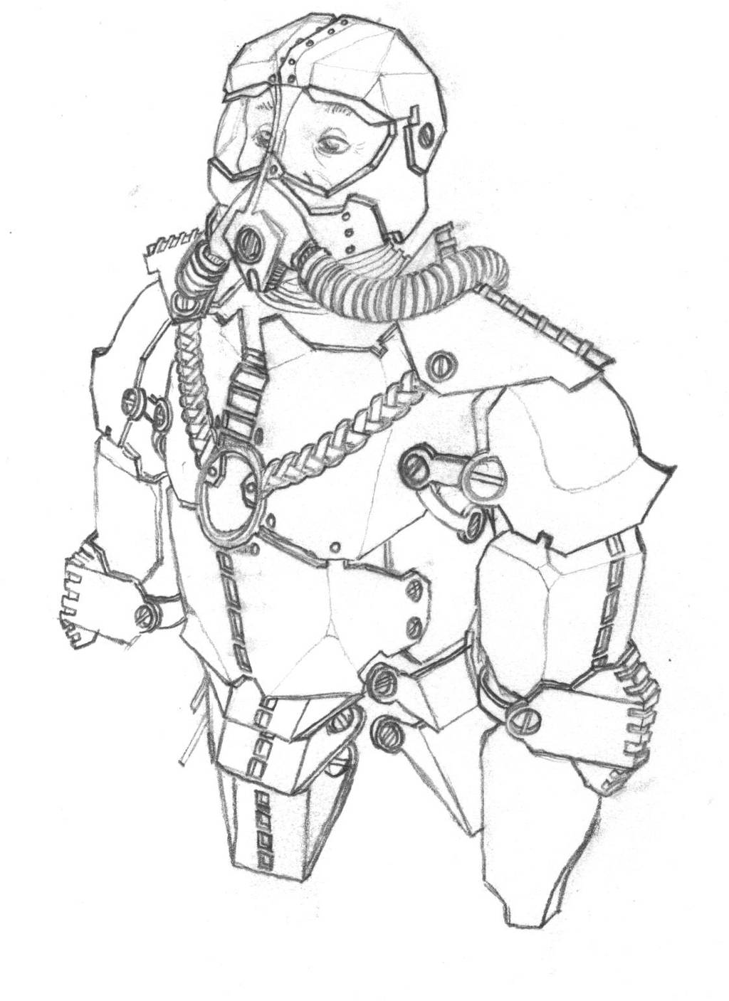 Mech.012.Low Atmosphere Suit.WIP by scetxr-efx