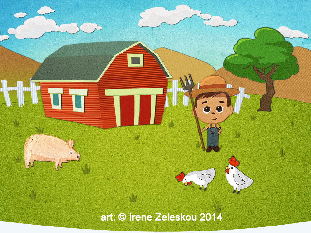 boy farmer illustration by ftourini