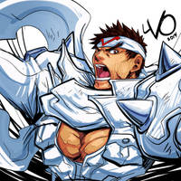 Digital Sketch Warm up - 22 Jin Saotome by Vostalgic