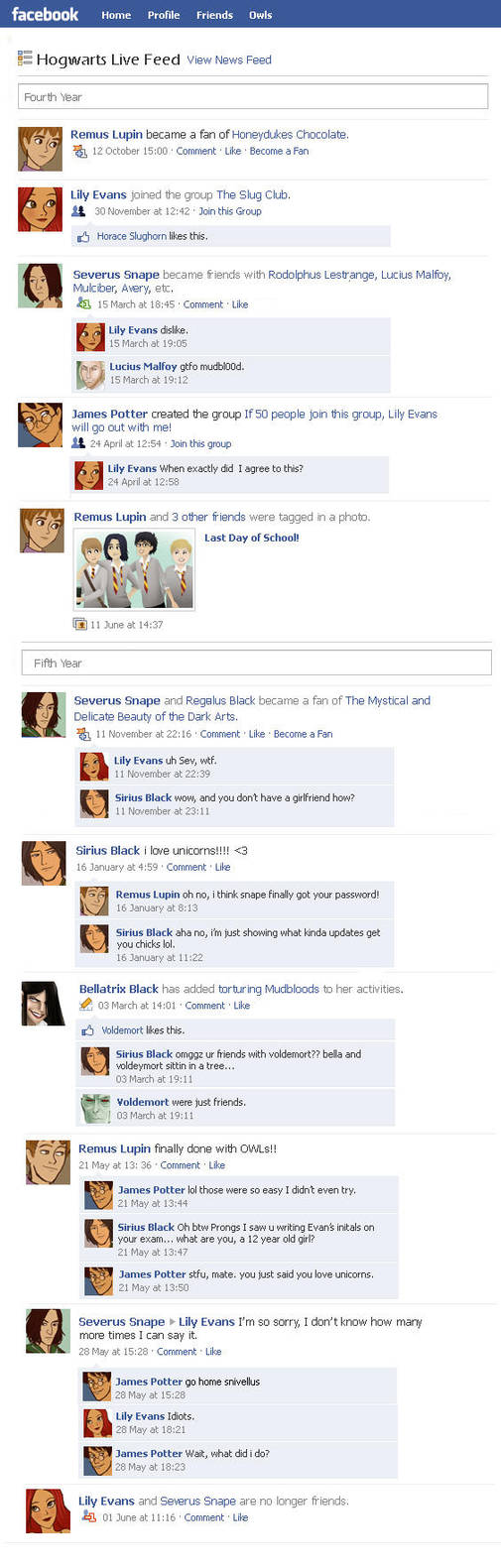 Marauders Facebook Timeline 2 by julvett