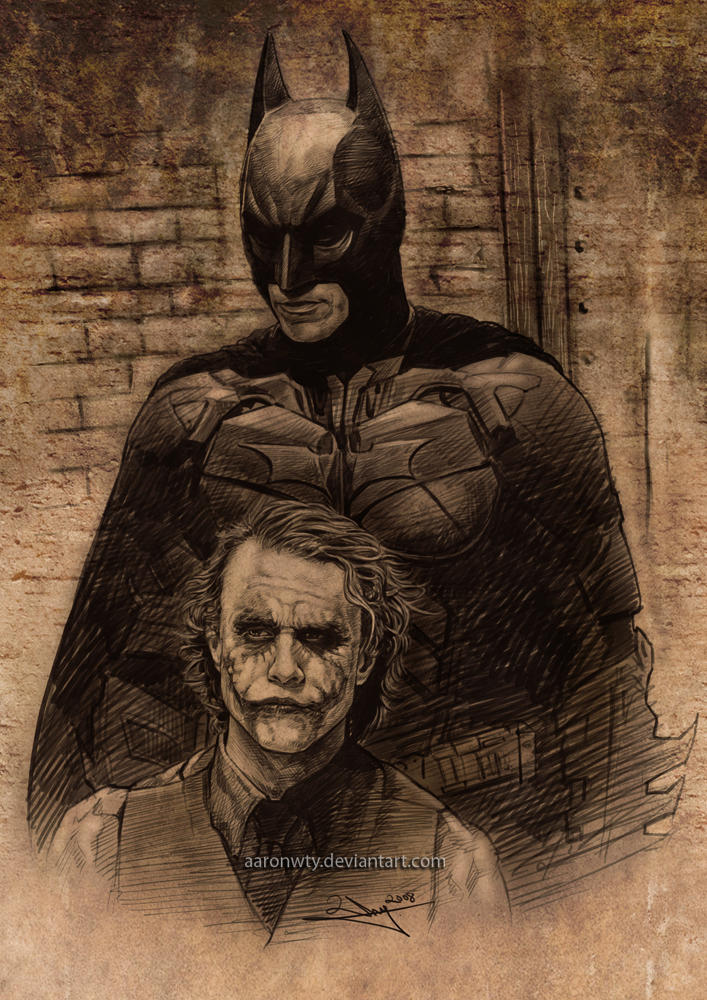 Batman versus Joker by aaronwty