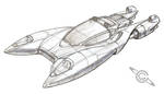 Sky Car Sketch by MeckanicalMind