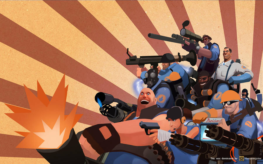 Wallpaper: TF2 BLU by haruningster