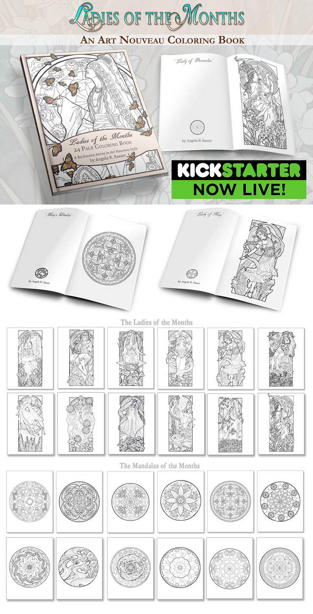 Ladies of the Months Coloring Book Launching Soon! by AngelaSasser Ladies of the Months Coloring Book Launching Soon! by AngelaSasser