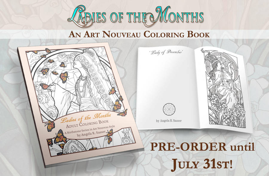 Ladies of the Months Coloring Book PRE-ORDERS OPEN by AngelaSasser