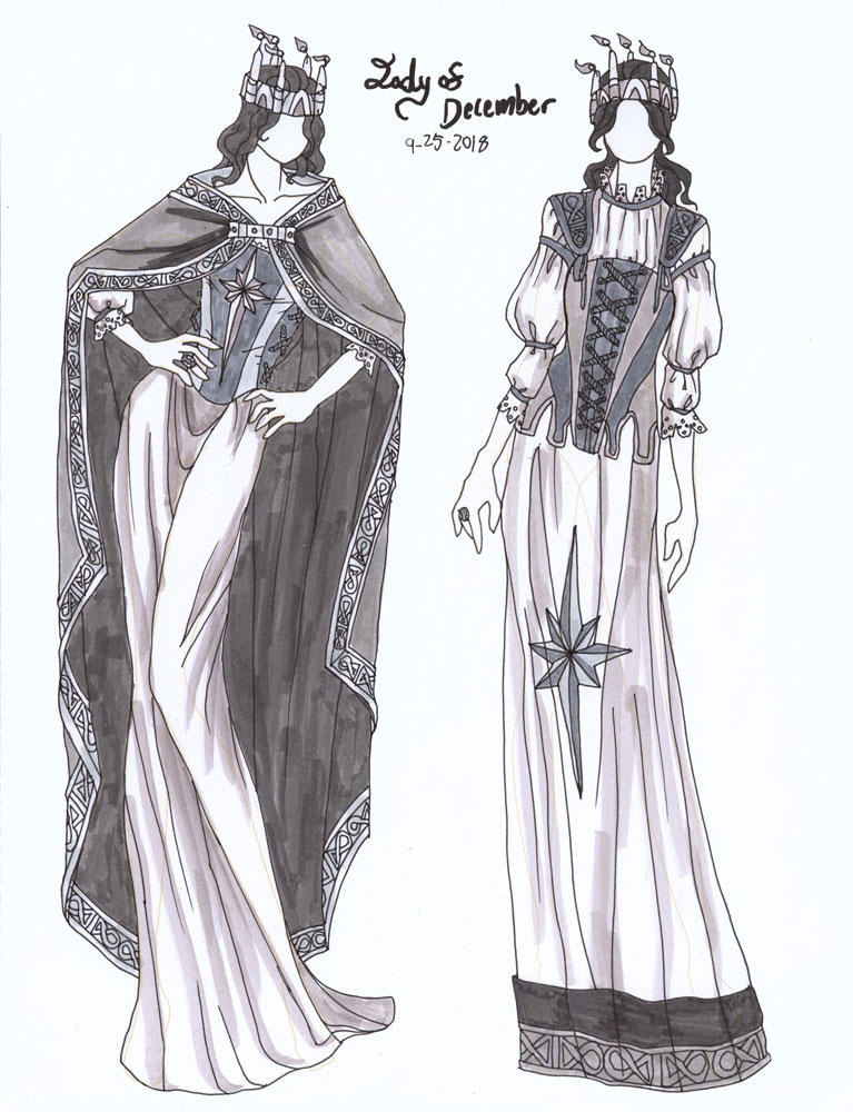 Fashion Design - Lady of December by AngelaSasser