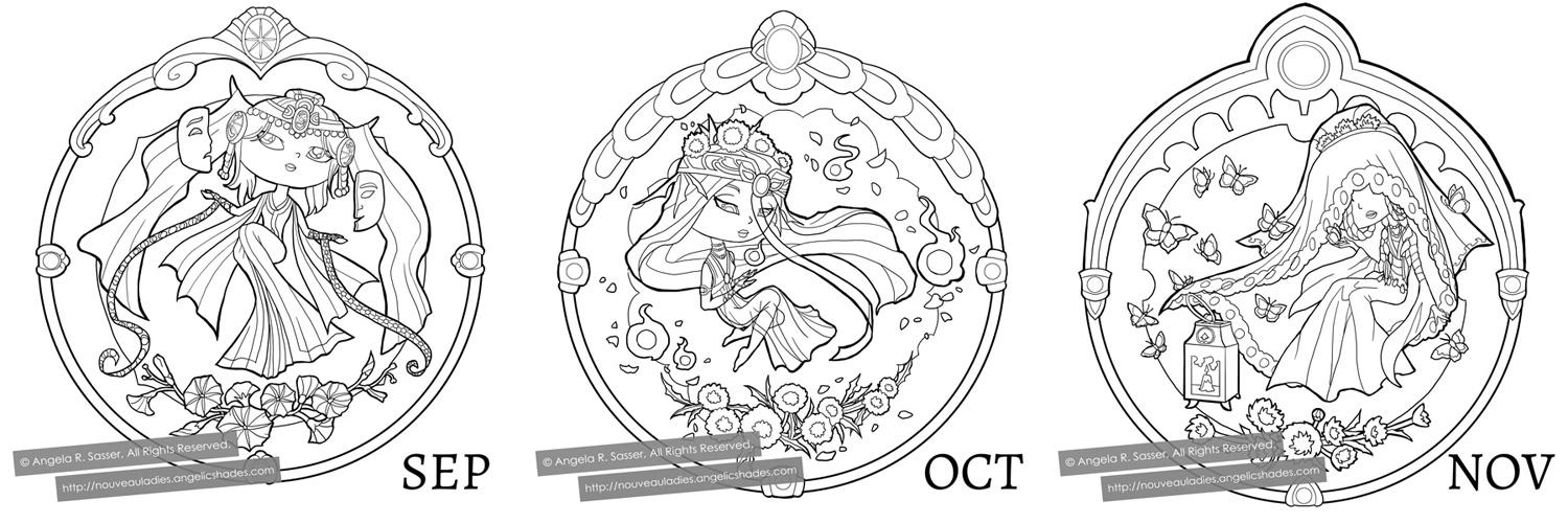 Little Ladies of the Months - AUTUMN by AngelaSasser