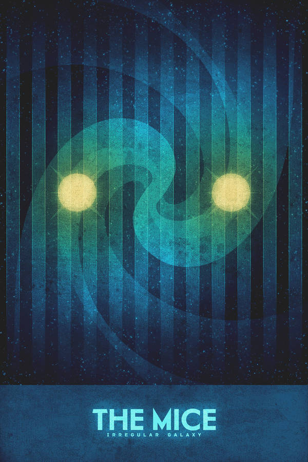 Irregular Galaxy - The Mice - Space Poster by FabledCreative