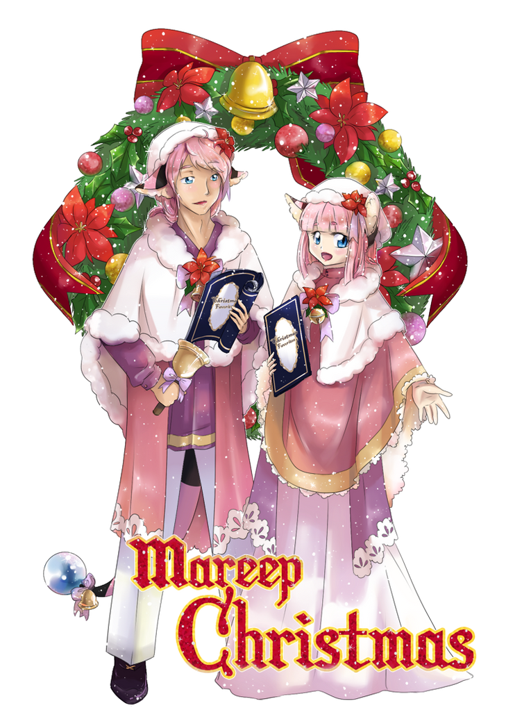 Pokimono Secret Santa: Mareep Christmas by DingDingy