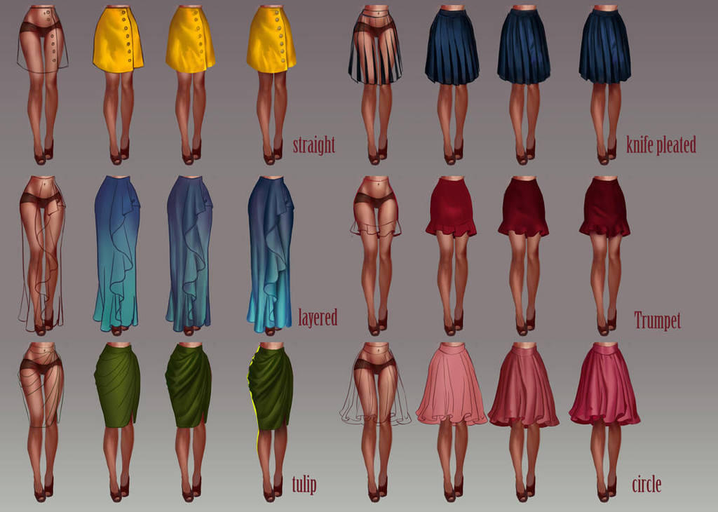 How to draw skirts by jiuge How to draw skirts by jiuge
