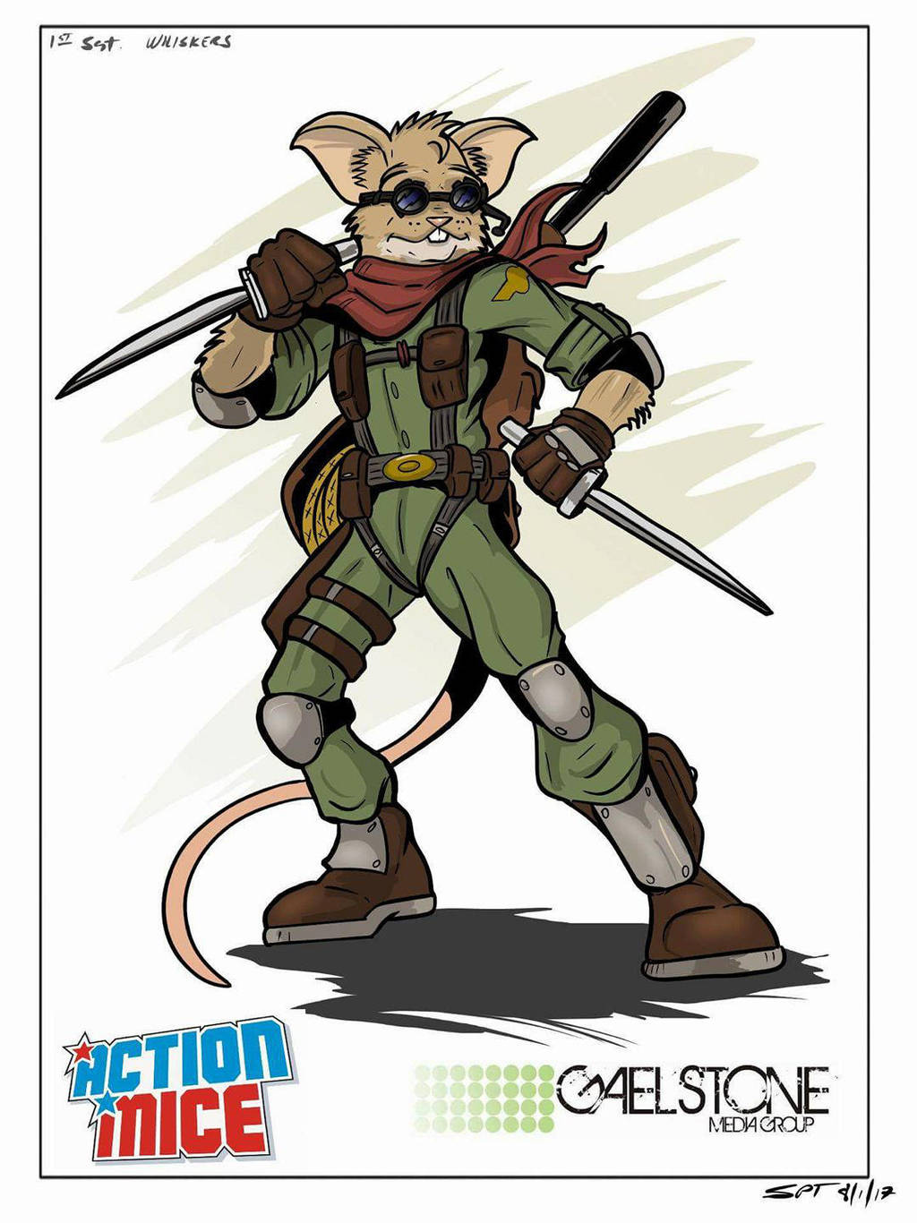 Sgt Whiskers - Action Mice by stourangeau